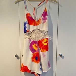 Colorful floral romper